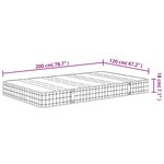 vidaXL Matelas à ressorts bonnell moyen 120x200 cm