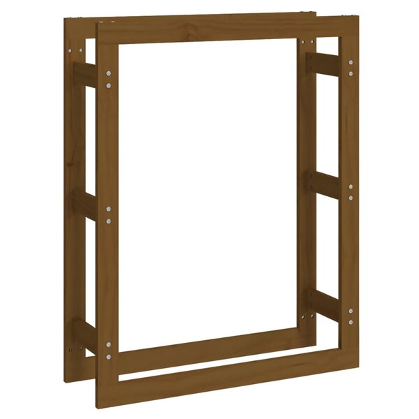 vidaXL Support de bois de chauffage Marron miel 80x25x100cm Pin massif