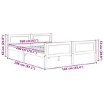 vidaXL Cadre de lit sans matelas bois massif de pin 160x200 cm