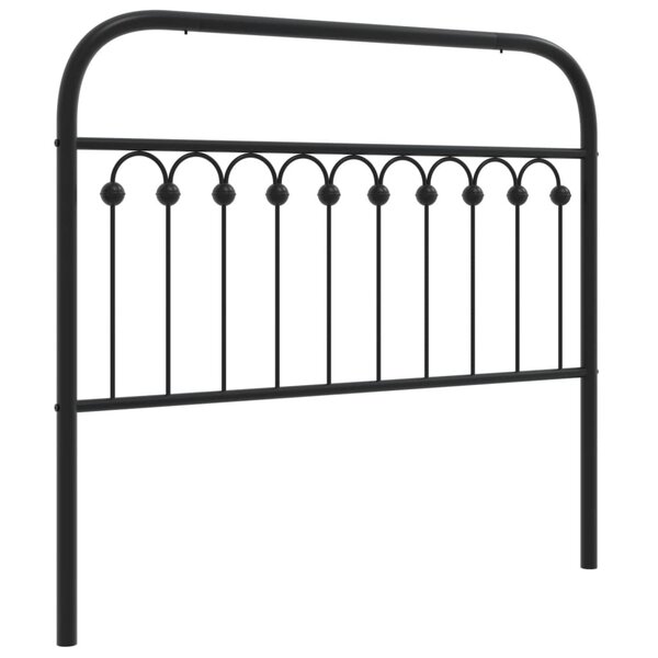 vidaXL Tête de lit métal noir 107 cm