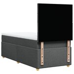 vidaXL Sommier à lattes de lit avec matelas Gris foncé 80x200 cm Tissu