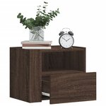 vidaXL Tables de chevet murales 2 Pièces chêne marron 45x30x35 cm
