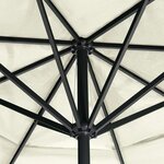 vidaXL Parasol de jardin avec mât en aluminium 600 cm Blanc sable