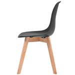 vidaXL Chaises à manger lot de 6 Noir Plastique