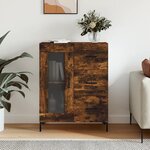 vidaXL Buffet chêne fumé 69 5x34x90 cm bois d'ingénierie