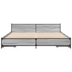 vidaXL Cadre de lit et tiroirs sonoma gris 200x200cm bois d'ingénierie