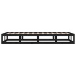 vidaXL Cadre de lit Noir 100x200 cm Bois massif