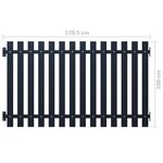 vidaXL Panneau clôture Anthracite 170 5x100 cm Acier enduit de poudre