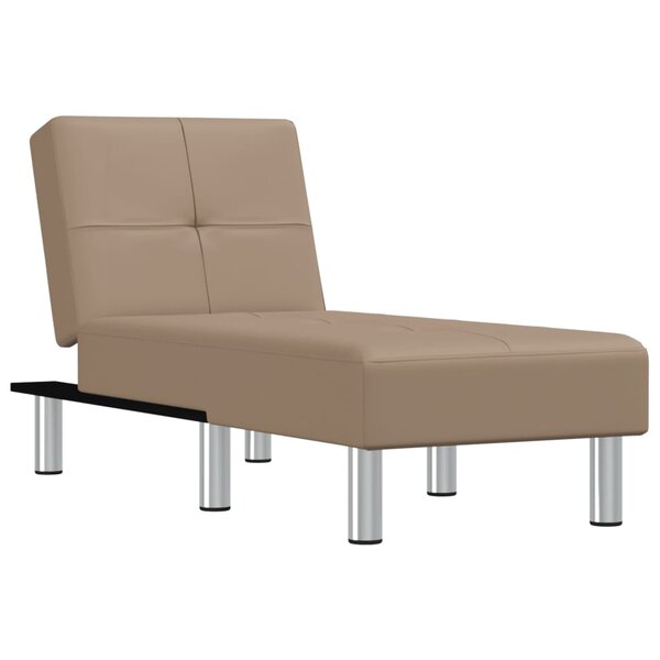 vidaXL Chaise longue capuccino similicuir