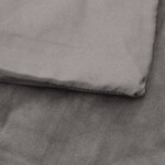 vidaXL Couverture lestée avec housse Gris 122x183 cm 9 kg Tissu