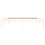 vidaXL Cadre de lit Blanc Bois massif 150x200 cm Très grand