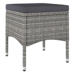 vidaXL Ensemble à manger de jardin 5 Pièces Résine tressée et acacia Gris