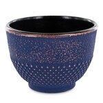 2 tasses en fonte bleu et bronze - 0 15 L