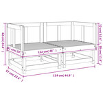 vidaXL Canapés d'angle de jardin 2 Pièces bois de pin imprégné