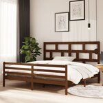 vidaXL Cadre de lit Marron miel Bois de pin massif 200x200 cm