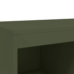 vidaXL Buffet haut vert olive 68 5x39x111 5 cm acier laminé à froid
