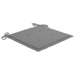 vidaXL Chaises de jardin avec coussins gris lot de 6 Bois teck massif