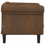 vidaXL Fauteuil marron similicuir daim