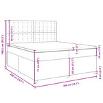 vidaXL Sommier à lattes de lit avec matelas Noir 200x200 cm Tissu