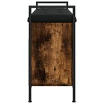 vidaXL Banc à chaussures chêne fumé 85 5x32x57 5 cm bois d'ingénierie