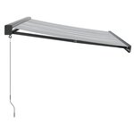 vidaXL Auvent rétractable anthracite/blanc 3x2 5 m tissu et aluminium