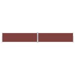 vidaXL Auvent latéral rétractable Marron 140x1000 cm