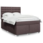 vidaXL Sommier à lattes de lit avec matelas Marron foncé 160x200 cm