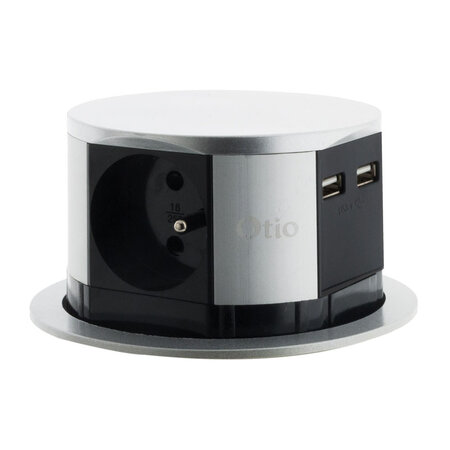 Bloc multiprise encastrable compact - 3 prises 16A 2P+T et 2x USB - Otio -  La Poste