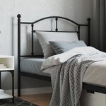 vidaXL Tête de lit métal noir 100 cm