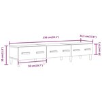 vidaXL Meuble TV Blanc brillant 150x34 5x30 cm Bois d'ingénierie