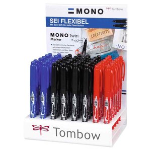 Présentoir de 48 feutres double pointe MONO twin TOMBOW
