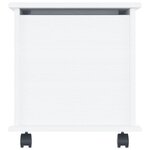 vidaXL Coffre de rangement et roulettes ALTA blanc bois massif de pin