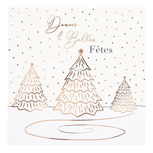 Carte De Vœux Etincelle Trio Sapins - Draeger paris