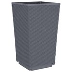 vidaXL Jardinières 2 Pièces gris 32 5x32 5x57 cm polypropylène