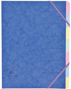 Trieur 7 onglets CL 7/10ème Dos extensible à élastiques Rubriques imprimées Coloris Al... COUTAL