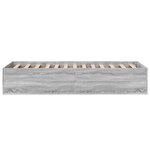 vidaXL Cadre de lit sonoma gris 90x190 cm bois d'ingénierie