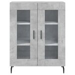 vidaXL Buffet haut Gris béton 69 5x34x180 cm Bois d'ingénierie