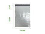 50 Enveloppes plastique opaques éco 60 microns n°3 - 280x370mm