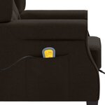 vidaXL Fauteuil de massage avec repose-pied Marron foncé Tissu