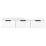 vidaXL Armoire murale Blanc brillant 102x30x20 cm Bois d'ingénierie