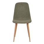 2 chaises de salle à manger vert foncé avec pieds en bois
