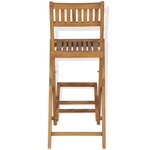 vidaXL Tabourets pliables de bar d'extérieur lot de 2 bois teck solide
