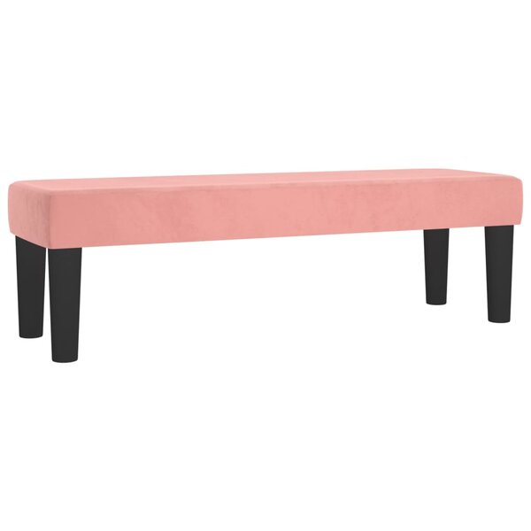 vidaXL Banc Rose 100x30x30 cm Velours