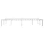 vidaXL Cadre de lit métal blanc 140x190 cm