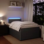 vidaXL Sommier à lattes de lit et matelas Gris foncé 120x200cm Velours