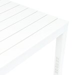 vidaXL Table de jardin avec 2 bancs Plastique Blanc