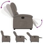 vidaXL Fauteuil inclinable taupe tissu