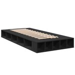 vidaXL Cadre de lit noir 75x190 cm bois d'ingénierie