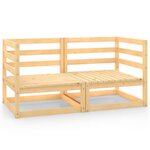 vidaXL Canapés d'angle de jardin 2 Pièces bois de pin massif