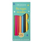 8 Crayons De Couleur Ours - Draeger paris